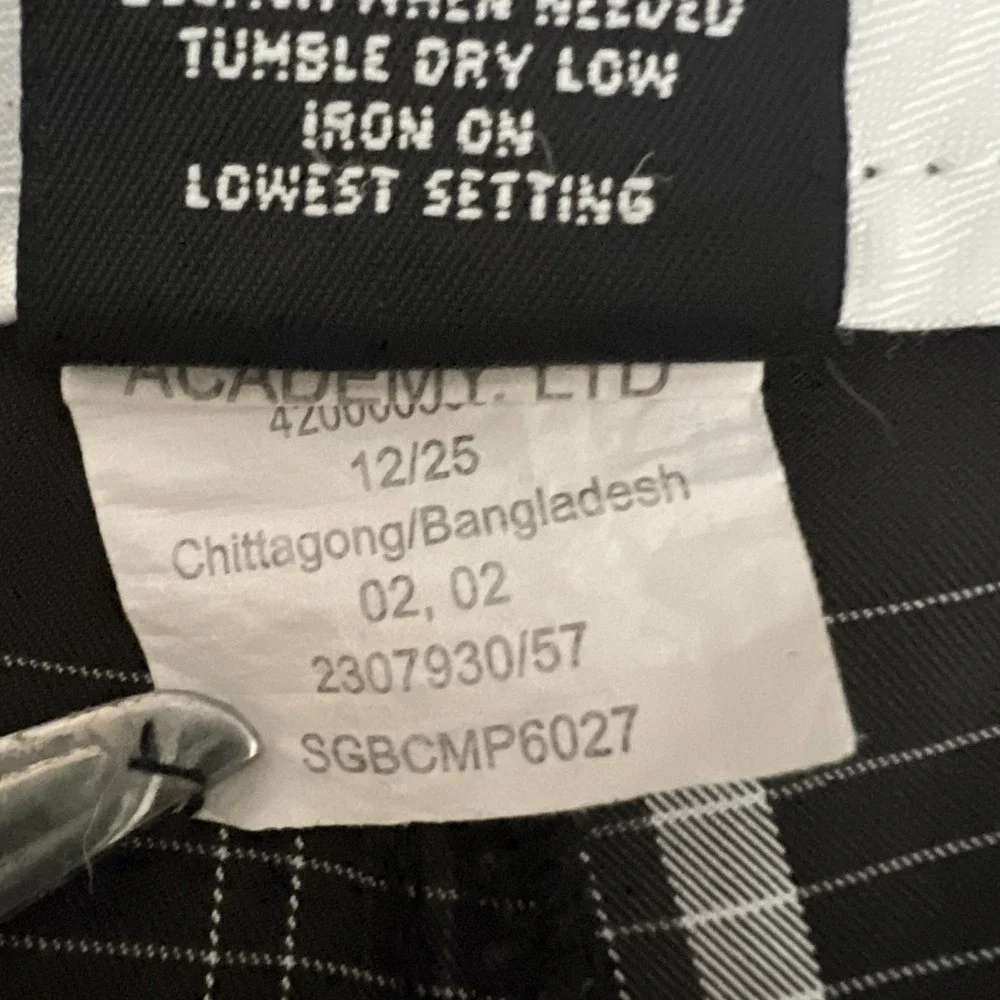 BCG Mens Plaid Performance‎ Golf Shorts Black White Grey Size 42 Stretch Active